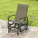 Harmonys Gate Outdoor Glider Chair with Gliding Action, Brown
