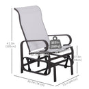 Harmonys Gate Outdoor Glider Chair with Gliding Action, Beige