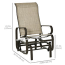 Harmonys Gate Outdoor Glider Chair with Gliding Action, Sand