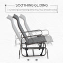 Harmonys Gate Outdoor Glider Chair with Gliding Action, Grey