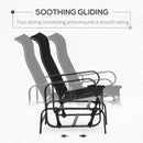 Harmonys Gate Outdoor Glider Chair with Gliding Action, Black