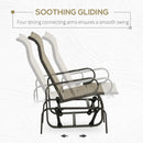 Harmonys Gate Outdoor Glider Chair with Gliding Action, Sand