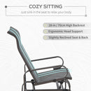 Harmonys Gate Outdoor Glider Chair with Gliding Action, Grey
