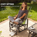 Harmonys Gate Outdoor Glider Chair with Gliding Action, Brown