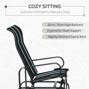 Harmonys Gate Outdoor Glider Chair with Gliding Action, Black