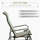Harmonys Gate Outdoor Glider Chair with Gliding Action, Sand