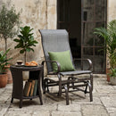 Harmonys Gate Outdoor Glider Chair with Gliding Action, Grey