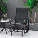 Harmonys Gate Outdoor Glider Chair with Gliding Action, Black
