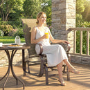 Harmonys Gate Outdoor Glider Chair with Gliding Action, Brown