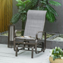 Harmonys Gate Outdoor Glider Chair with Gliding Action, Grey