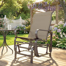 Harmonys Gate Outdoor Glider Chair with Gliding Action, Brown