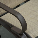 Harmonys Gate Outdoor Glider Chair with Gliding Action, Sand