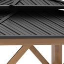 Harrison Hills 11' x 11' Wood Framed Hard Top Gazebo with Galvanized Steel Vented Roof