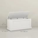 Harvest Hideaway 122L Storage Bench Chest Toy Storage Box - White Wood Grain