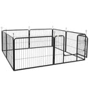 Dog Kennels, Heavy Duty 8-Panel Pet Playpen Portable Dog Pen for Indoor & Outdoor Use 23.5" High - Seasonal Overstock