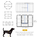 Dog Kennels, Heavy Duty 8-Panel Pet Playpen Portable Dog Pen for Indoor & Outdoor Use 23.5" High - Seasonal Overstock