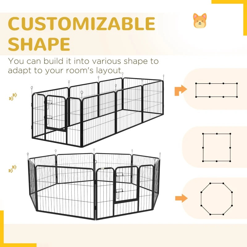 Heavy Duty 8-Panel Pet Playpen Portable Dog Pen for Indoor & Outdoor Use 23.5" High