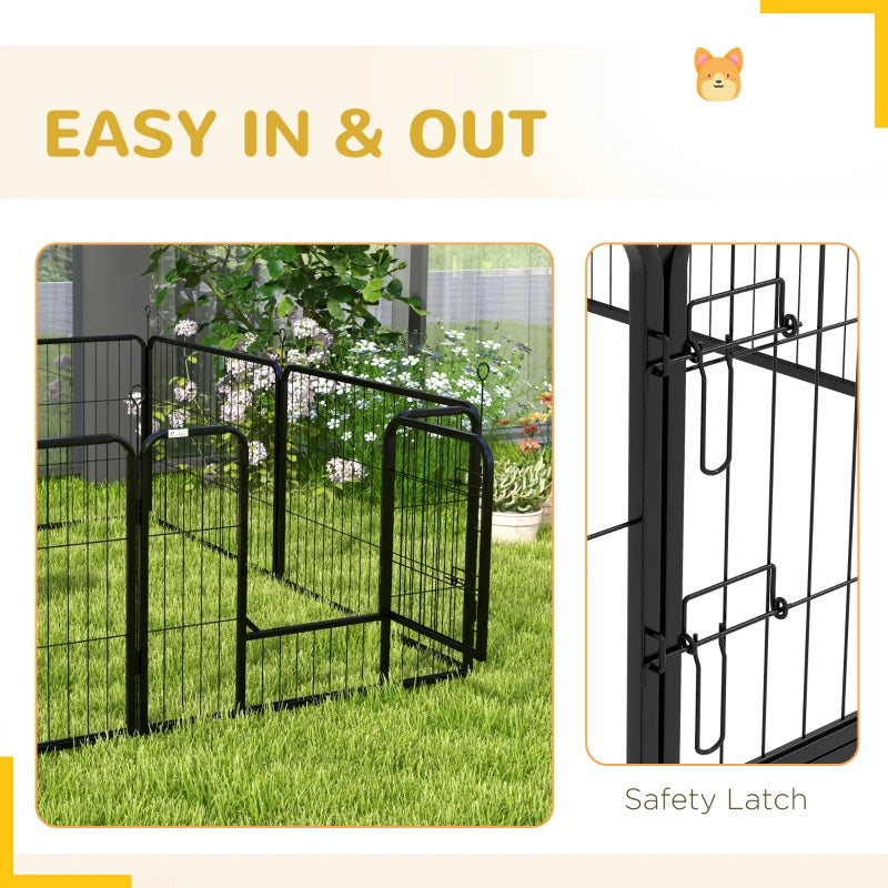 Heavy Duty 8-Panel Pet Playpen Portable Dog Pen for Indoor & Outdoor Use 23.5" High