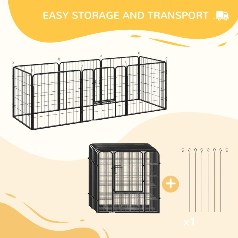 Heavy Duty 8-Panel Pet Playpen Portable Dog Pen for Indoor & Outdoor Use 31" High