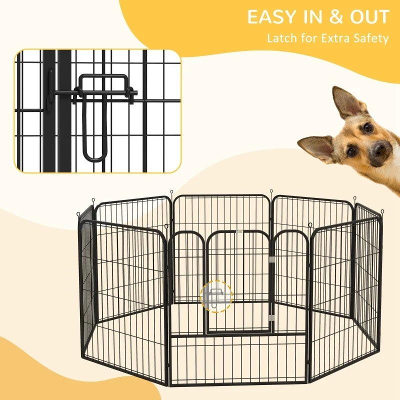 Heavy Duty 8-Panel Pet Playpen Portable Dog Pen for Indoor & Outdoor Use 31" High