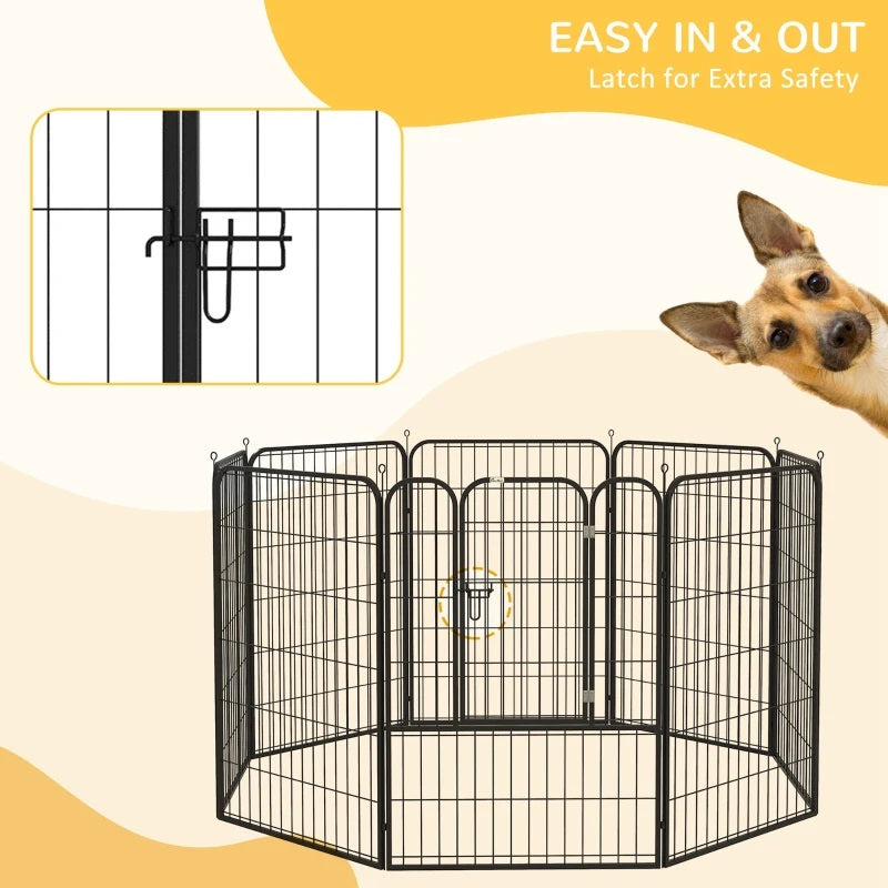 Heavy Duty 8-Panel Pet Playpen Portable Dog Pen for Indoor & Outdoor Use 39.25" High