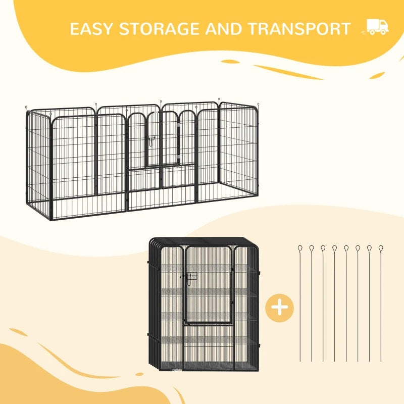 Heavy Duty 8-Panel Pet Playpen Portable Dog Pen for Indoor & Outdoor Use 39.25" High