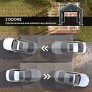Heavy Duty Carport 10' x 20' Portable Garage, Dark Grey