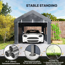 Heavy Duty Carport 10' x 20' Portable Garage, Dark Grey