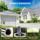 Heavy Duty Double Carport for 2 Cars 20' x 20' Portable Garage, Dark Grey
