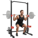 Heavy Duty Power Rack Home Gym, Squat Bench Rack with Adjustable J-Hooks, Holds1100LB
