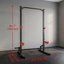 Heavy Duty Power Rack Home Gym, Squat Bench Rack with Adjustable J-Hooks, Holds1100LB