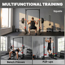 Heavy Duty Power Rack Home Gym, Squat Bench Rack with Adjustable J-Hooks, Holds1100LB