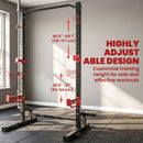 Heavy Duty Power Rack Home Gym, Squat Bench Rack with Adjustable J-Hooks, Holds1100LB