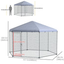 Hexagonal Small Animal Pen Chicken Coop with Cover - 13' x 11.4' - Seasonal Overstock