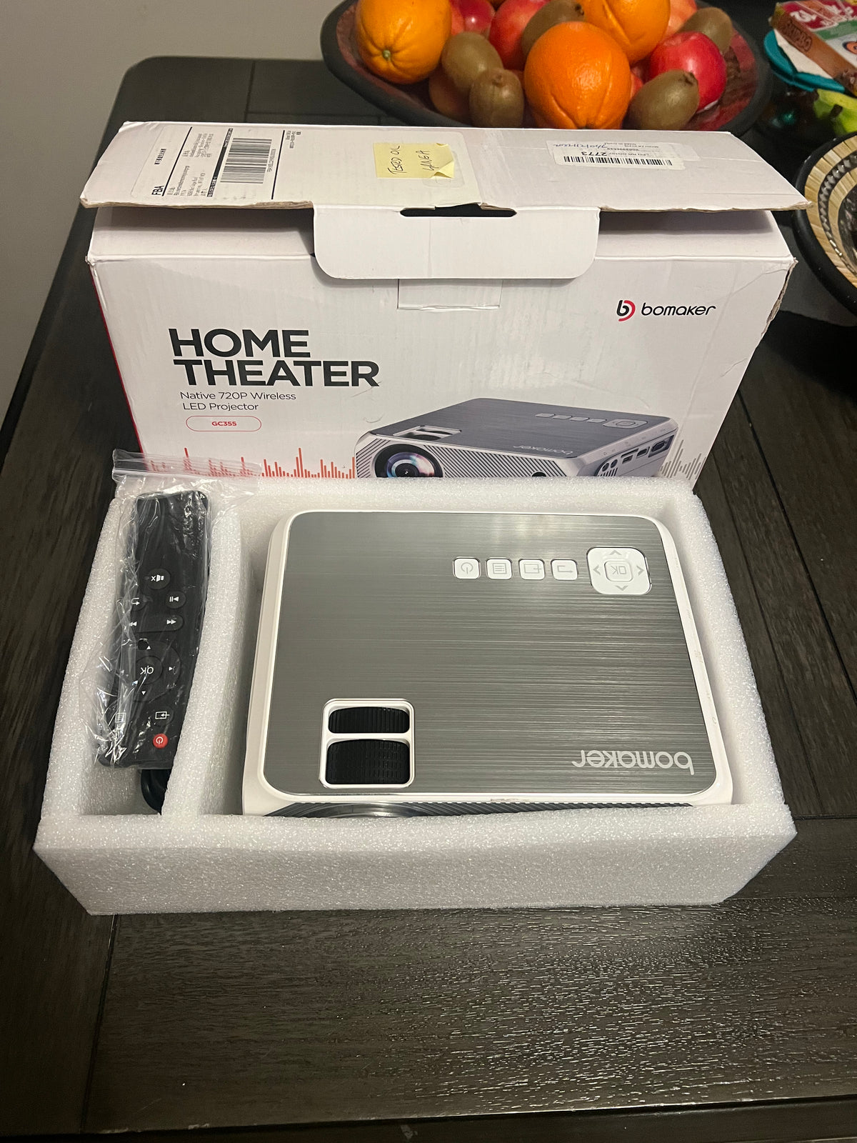 Open Box - Bomaker GC355 Projector - White Open Box - Bomaker GC355 Projector - White