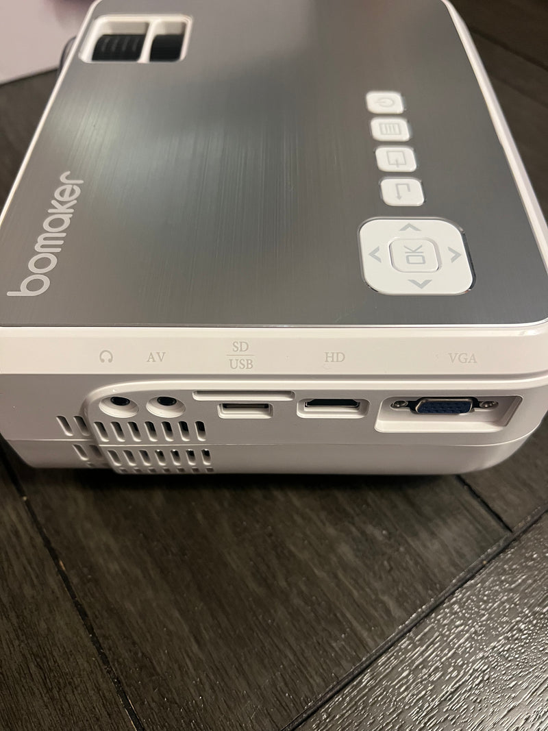 Open Box - Bomaker GC355 Projector - White Open Box - Bomaker GC355 Projector - White