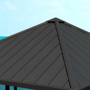 Gazebos, Kaneki 10' x 10' Galvanized Steel Roof Gazebo with Steel Frame, Curtains and Mesh Panels - Seasonal Overstock