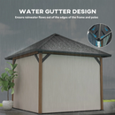 Gazebos, Kaneki 10' x 10' Galvanized Steel Roof Gazebo with Steel Frame, Curtains and Mesh Panels - Seasonal Overstock