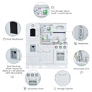 Kids Kitchen Playset with Fridge, Stove, Cookware and Phone