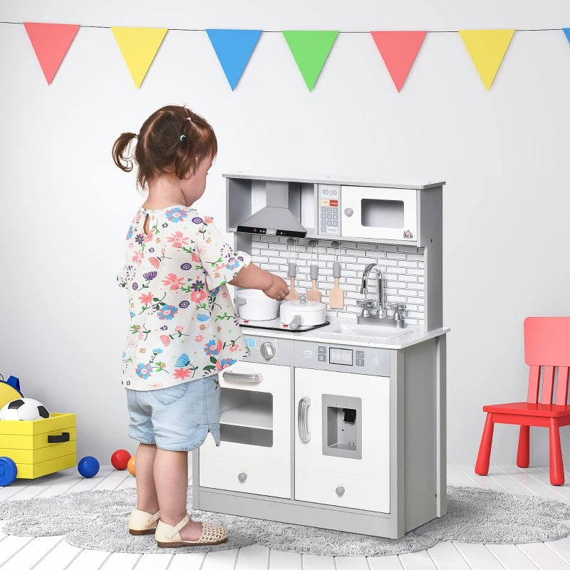 Kids Modern Kitchen Playset with Sound & Light effects for 3-6 Years Old