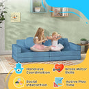 Create-a-Couch 12-Piece Convertible Fort Building Play Couch for Kids - Blue