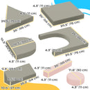 Create-a-Couch 12-Piece Convertible Fort Building Play Couch for Kids - Grey