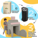 Create-a-Couch 12-Piece Convertible Fort Building Play Couch for Kids - Grey