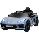 Licensed 12V Kids Electric Car Corvette with Remote Control - Light Blue