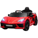 Licensed 12V Kids Electric Car Corvette with Remote Control - Red