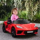 Licensed 12V Kids Electric Car Corvette with Remote Control - Red