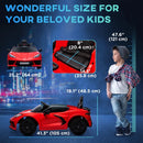 Licensed 12V Kids Electric Car Corvette with Remote Control - Red