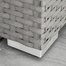 Luxe Lounge 6pc Outdoor Corner Rattan Patio Sectional Sofa - Grey