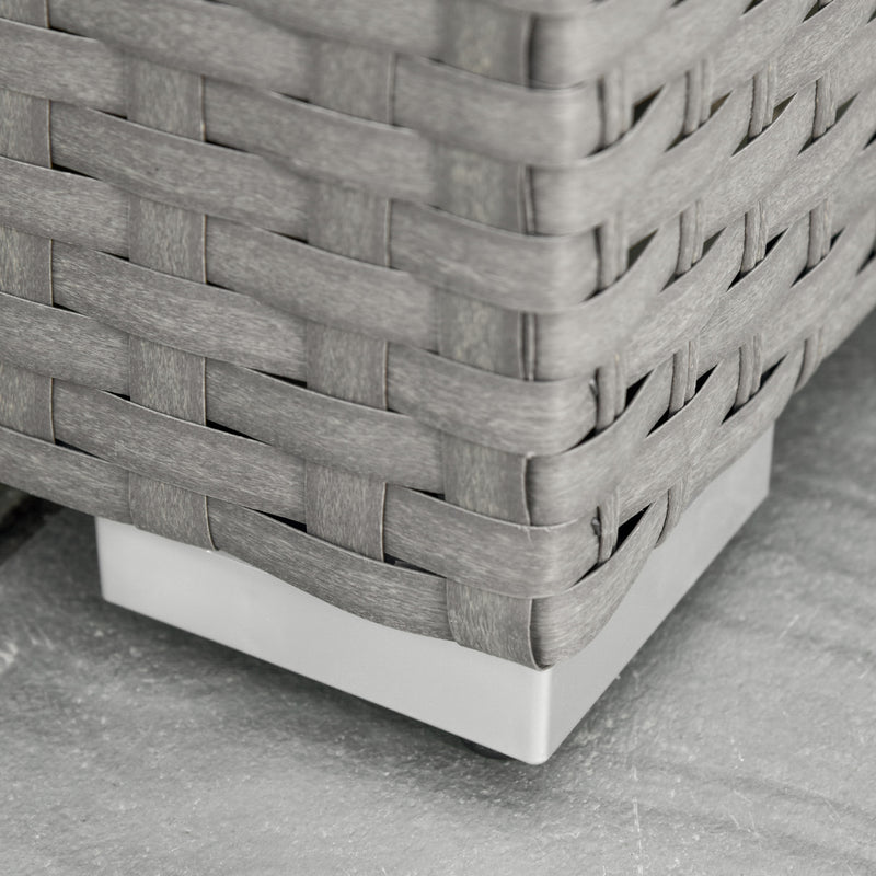 Luxe Lounge 6pc Outdoor Corner Rattan Patio Sectional Sofa - Grey