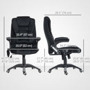 Maverick2 Luxury Executive Chair with Vibration Massage and Reclining - Black Fabric